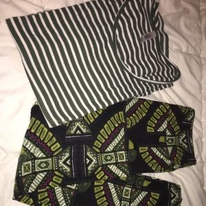 Lularoe leggings and shirt bundle
